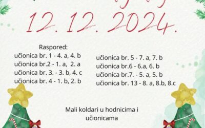 Božićna događanja – likovna sekcija i raspored učionica