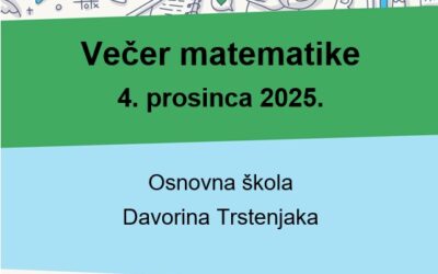 Deseta VEČER MATEMATIKE u našoj školi