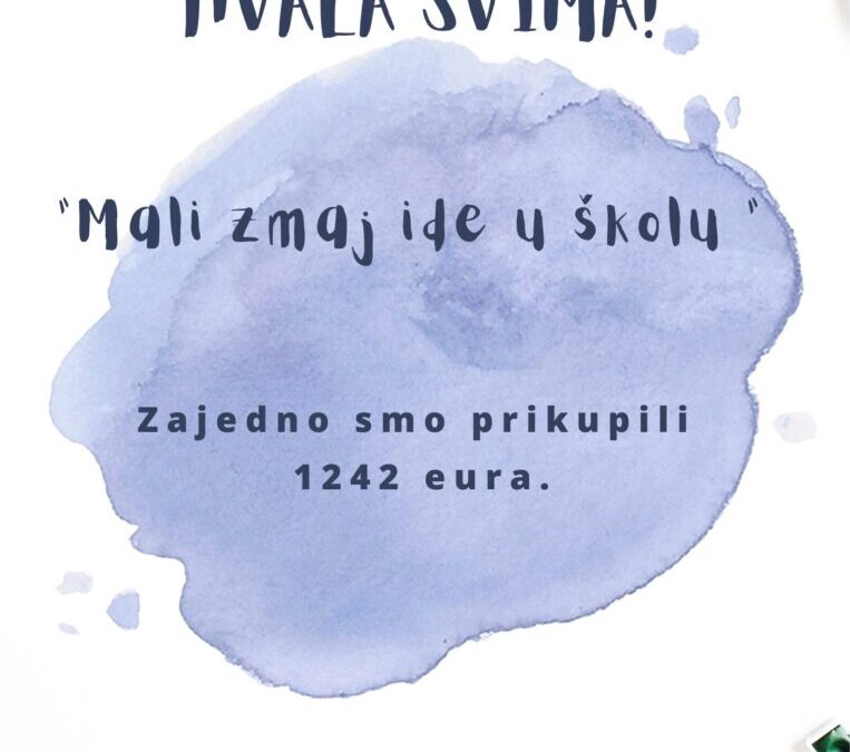 Humanitarna prodajna izložba Mali zmaj ide u školu – zahvala